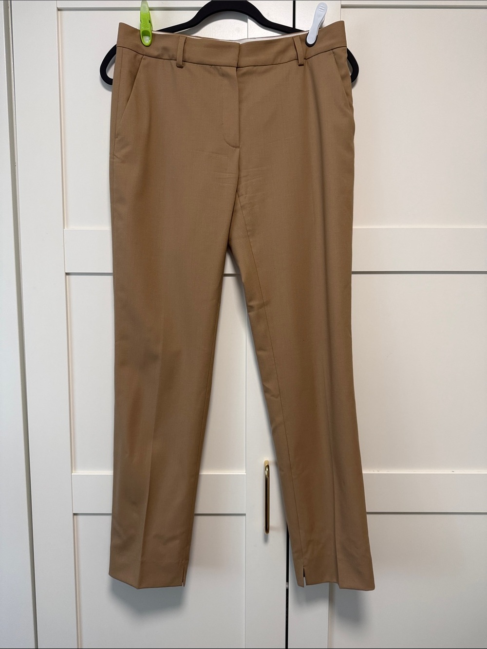 Massimo Dutti Tailored Straight-Leg Pants in Camel